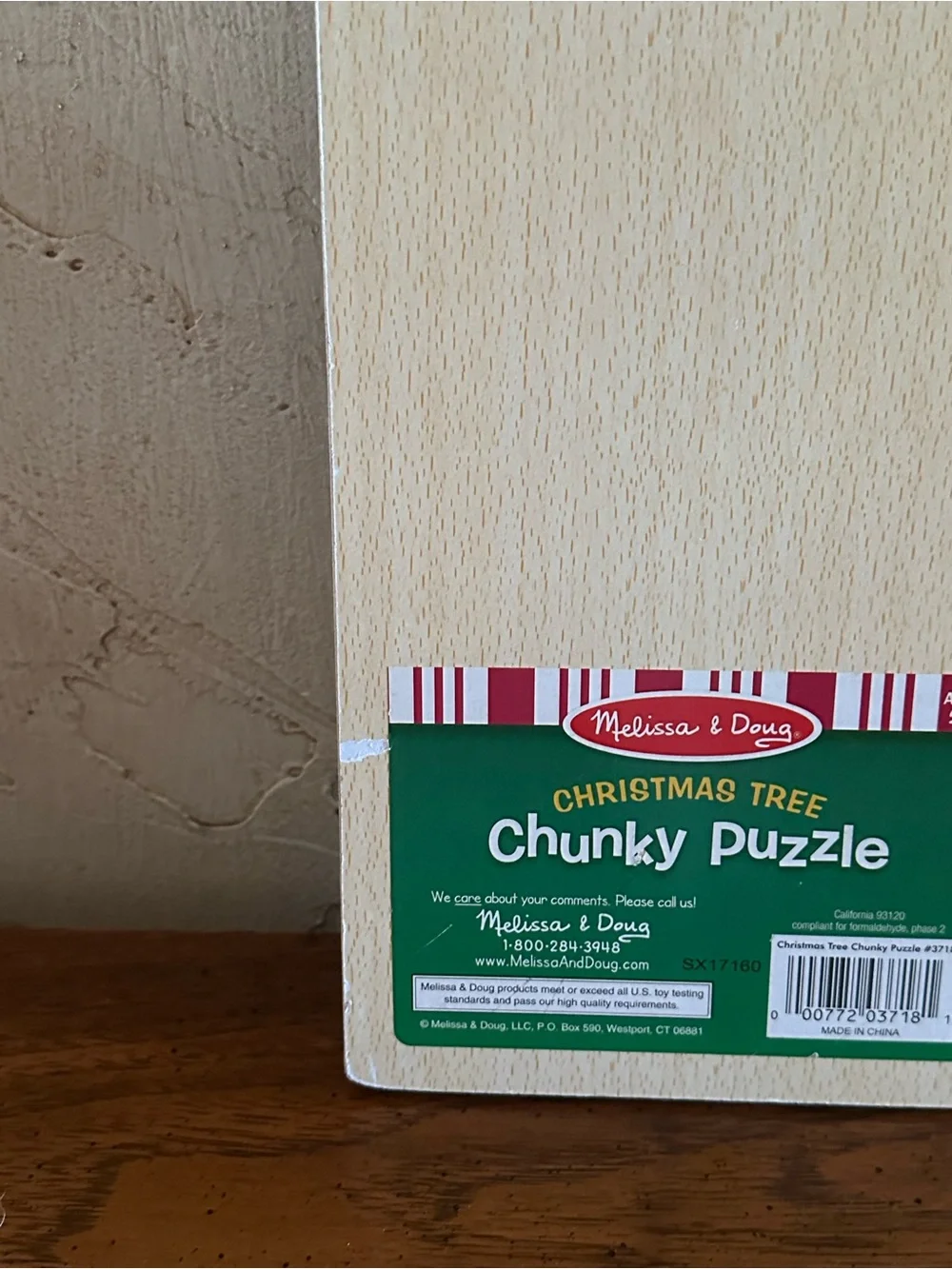 Melissa & Doug Wooden Chunky Christmas Holiday Tree Puzzle